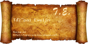 Tápai Evelin névjegykártya